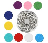 FESTFENDS Diffuseur Aromathérapie pour Voiture Acier Inoxydable Clip de Ventilation avec Tampons Rechargeables Colorés Désodorisant Pratique et Réutilisable pour Intérieur Auto