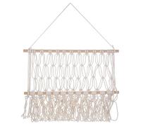 FESTFENDS Hamac de Rangement Mural Organise et Livres en Coton Beige Design Simple et Élégant, Décoration Pratique pour Chambre pour Chambre D'garçon et Filles