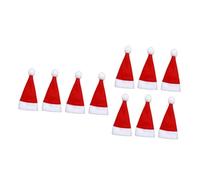 FESTFENDS Lot de 36 Mini Couvre-Bouteilles et Couvre-Couverts de Chapeaux de Père Noël Rouges Décorations de Table de Noël Festives Accessoires pour Dîner et Vaisselle pour Fêtes
