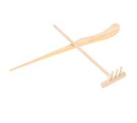 FESTFENDS Outil de Jardinage en Sable Zen Miniature en Bois Set de 2 Râteaux pour Bac à Sable Zen Facile à Transporter Décoration Miniature et Relaxation