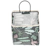 FESTFENDS Pochette de Rangement Suspendue Murale 1 Poche Principale Grosse Capacité en Toile Cadre et 2 Latérales en Filet, pour Chambre ou Bureau