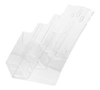 FESTFENDS Présentoir à Brochures en Acrylique Transparent, Porte-brochures de Bureau Design Incliné et Rangement Classifié, pour Salle D'étude ou Dortoir Scolaire