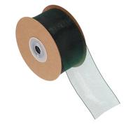 FESTFENDS Ruban en Organza Chiffon Transparent 38mm Double Face Protégé par Ruban Plastique 20m pour Décoration DIY et Emballage Élégant