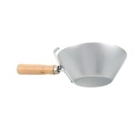 FESTFENDS Truelle Ronde Grosse Capacité en Acier au Carbone avec Poignée Courbée Confortable Surface en Acier Inoxydable Lisse, pour Jardinage et Construction