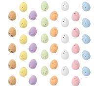 FESTFENDS Œufs en Mousse Colorés D'œuf Décoratifs Légers Lot de 100 et Bricolage pour Décoration de Fête de Pâques pour Party