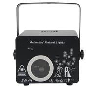 Festival Animationslampe - Mini projecteur laser YSH-505 - 10W, contrôle sonore - DMX 5/23 canaux - 9 modes - 90–240V AC - Noir