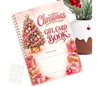 Festive Keepsake Album - Merry Christmas Card Book Spiral Binding Card | Greeting Card Booklet for Women Men Friends Family Colleagues Students Hosts Home Office Gatherings