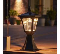 Festive Lights Borne Lumineuse Solaire Extérieure - Éclairage de Jardin Waterproof 6 LED Blanc Chaud - 42cm