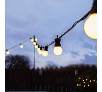Festive Lights Guirlande Lumineuse Extérieur Raccordable (Style Guiguette, Ampoules Rondes) Éclairage LED - Intérieur/Extérieur Jardin 10 mètres)