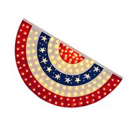 Festives Guirlande de fanions à LED avec drapeau américain 250e anniversaire de mariage pour la maison et le jardin