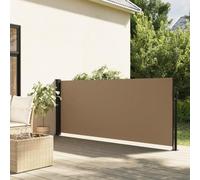 Festnight Auvent latéral rétractable 100x500 cm Store Brise Vue Jardin Retractable Store latéral Enroulable Brise Soleil Paravent Exterieur Opaque-Taupe-100 x 500 cm