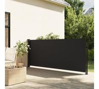 Festnight Auvent latéral rétractable 117x300 cm Store Brise Vue Jardin Retractable Store latéral Enroulable Brise Soleil Paravent Exterieur Opaque-Noir-117 x 300 cm