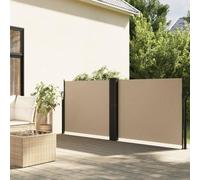 Festnight Auvent latéral rétractable 140x1200 cm Store Latéral Vertical Paravent Rétractable Protection Solaire Brise Vue Rétractable pour Balcon Jardin Terrasse -Beige-140 x 1200 cm