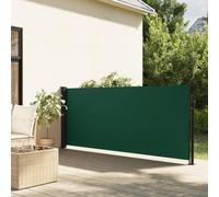 Festnight Auvent latéral rétractable 140x300 cm Store Brise Vue Jardin Retractable Store latéral Enroulable Brise Soleil Paravent Exterieur Opaque-Vert foncé-140 x 300 cm