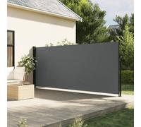 Festnight Auvent latéral rétractable 160x600 cm Store Brise Vue Jardin Retractable Store latéral Enroulable Brise Soleil Paravent Exterieur Opaque-Anthracite-160 x 600 cm