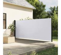 Festnight Auvent latéral rétractable 170x300 cm Store Brise Vue Jardin Retractable Store latéral Enroulable Brise Soleil Paravent Exterieur Opaque-Blanc-170 x 300 cm