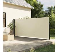 Festnight Auvent latéral rétractable 180x300 cm Store Brise Vue Jardin Retractable Store latéral Enroulable Brise Soleil Paravent Exterieur Opaque-Crème-180 x 300 cm