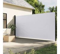 Festnight Auvent latéral rétractable 200x300 cm Store Brise Vue Jardin Retractable Store latéral Enroulable Brise Soleil Paravent Exterieur Opaque-Blanc-200 x 300 cm