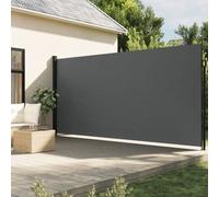 Festnight Auvent latéral rétractable 200x600 cm Store Brise Vue Jardin Retractable Store latéral Enroulable Brise Soleil Paravent Exterieur Opaque-Anthracite-200 x 600 cm