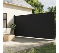 Festnight Auvent latéral rétractable 200x600 cm Store Brise Vue Jardin Retractable Store latéral Enroulable Brise Soleil Paravent Exterieur Opaque-Noir-200 x 600 cm