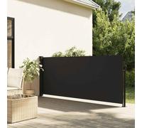 Festnight Auvent latéral rétractable Paravent extérieur Auvent Rétractable Brise Vue Rétractable pour Jardin, Balcon, terrasse-Noir-120 x 500 cm