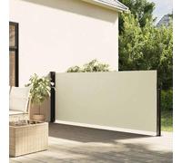 Festnight Auvent latéral rétractable Paravent extérieur Auvent Rétractable Brise Vue Rétractable pour Jardin, Balcon, terrasse-Crème-120 x 500 cm