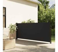 Festnight Auvent latéral rétractable Paravent extérieur Auvent Rétractable Brise Vue Rétractable pour Jardin, Balcon, terrasse-Noir-140 x 600 cm