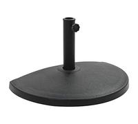 Festnight Base de Parasol Pieds de Parasol Socle Demi-Rond de Parasol Polyrésine 15 kg Noir