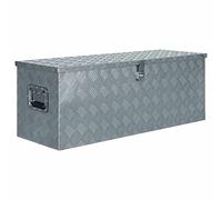Festnight boîte en Aluminium Caisse à Outils Aluminium Boîte en Alu Caisse de Transport Caisse de Rangement,Malle Aluminium,Malle Metallique 110.5 x 38.5 x 40 cm-Argent