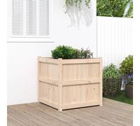 Festnight Jardinière Bois Extérieur jardinieres Exterieur Bac a Fleur Bois Carré Potager en Bois Bac Potager Surélevé Potager pour Cultiver Fleurs Herbes Plantes-Pin naturel-70x70x70 cm