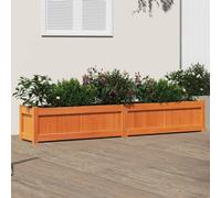 Festnight Jardinière Bois Extérieur Jardinieres Exterieur Bac a Fleur Bois Jardinière en Bois pour Pots de Fleurs Jardin terrasse-Bois de pin brun-180 x 31 x 31 cm