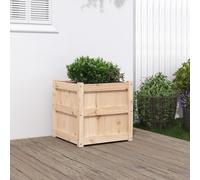 Festnight Jardinière Bois Extérieur Jardinieres Exterieur Bac a Fleur Bois Jardinière en Bois pour Pots de Fleurs Jardin terrasse-Pin naturel-50 x 50 x 50 cm