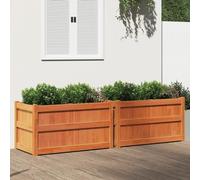 Festnight Jardinière en Bois Extérieur Carré - Bac Potager Surélevé pour Cultiver Fleurs, Herbes, Plantes - Marron - 90x50x50 cm - 2 pcs