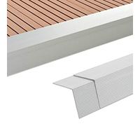 Festnight Lot de 5 Cornière de Terrasse en Aluminium 170 cm Argenté