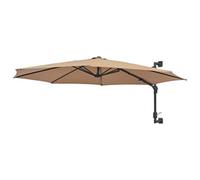 Festnight parasol Mural Métal Patio Balcon Extérieur 300 cm Taupe