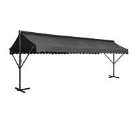 Festnight Store Banne Autoportant Double 4x3 m,Structure autoportante Double Pente à Manivelle pour Terrasse et Jardin-Anthracite-6 x 3 m