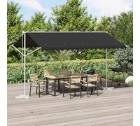 Festnight Store Banne Autoportant Double 4x3 m,Structure autoportante Double Pente à Manivelle pour Terrasse et Jardin-Anthracite-4 × 3 m