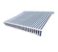Festnight Store Banne en Toile Bleu et Blanc 3 x 2,5 m (Cadre Non Inclus)