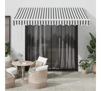 Festnight Store Banne Motorisé 3x2,5 Store banne Electrique avec Télécommande Auvent Rétractable à Bras Repliable pour Balcons Terrasse et Jardin-Anthracite et blanc-300 x 250 cm