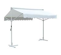 Festnight Store Double Pente 3 x 3 m Store banne Double Pente Store terrasse rétractable Inclinaison réglable pour Balcons Terrasse et Jardin-Crème-3 x 3 m