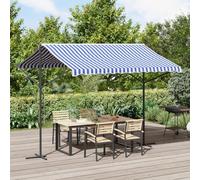 Festnight Store Double Pente 3 x 3 m Store banne Double Pente Store terrasse rétractable Inclinaison réglable pour Balcons Terrasse et Jardin-Blanc-3 x 3 m