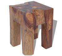 Festnight Tabourets en Teck Massif Table d'appoint Nature Marron 30 x 30 x 40 cm