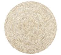 Festnight Tapis Rond en Jute Naturelle Tressé pour Salon - Fait à la Main
