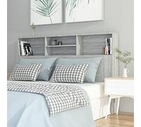 Festnight Tête de lit avec Rangement Tete de lit 160 cm Têtes de lit pour Adulte-Sonoma gris-160x19x103,5 cm