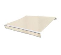 Festnight Toile d'auvent pour Auvent de Jardin Auvent pour terrasse Store Banne Toile Crème 336x246 cm | Cadre Non Inclus |