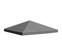 Festnight Toile Supérieure de Gazebo Auvent de Remplacement 310 g/m? 3 x 3 m Gris