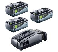 Festool 18V 3x8,0/SCA16 Kit énergie 3x batterie 18 V 8,0 Ah ( 3x 577323 ) + chargeur ( 576953 )