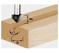Festool 490999 Fraise à rainurer Longueur 50 mm Dimension produit, Ø 14 mm Longueur de travail 7 mm Diamètre de tige 8 mm