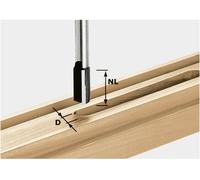 Festool 491089 Fraise à rainurer Longueur 100 mm Dimension produit, Ø 14 mm Longueur de travail 50 mm Diamètre de tige 12 mm