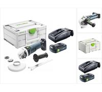 Festool AGC 18-125 EB-Basic Meuleuse d'angle sans fil 18 V 125 mm Brushless + 1x batterie 3,0 Ah + chargeur + Systainer